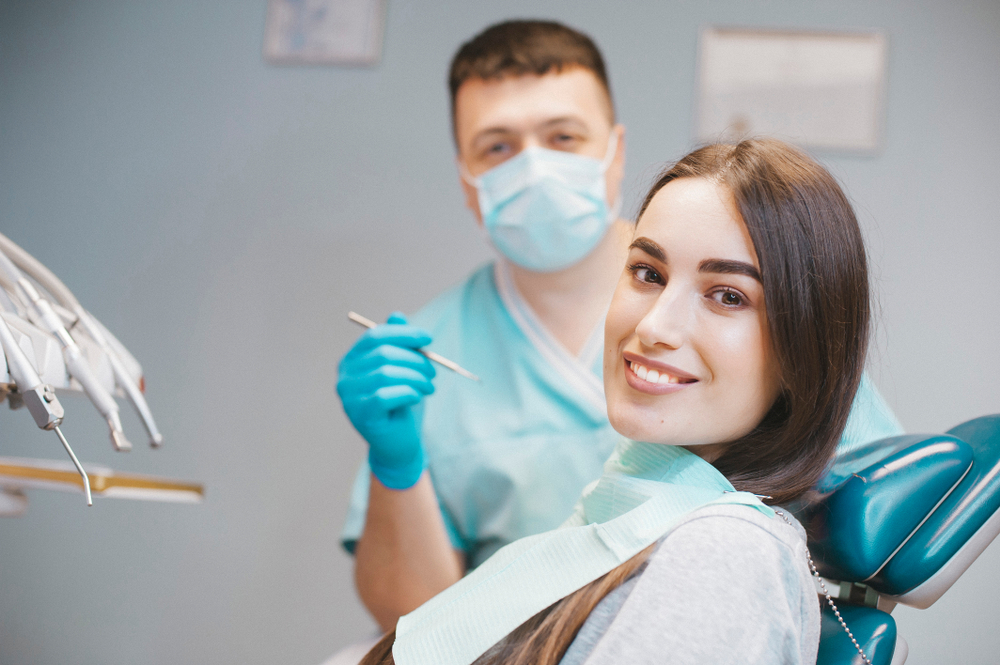 lady patient at the dental office